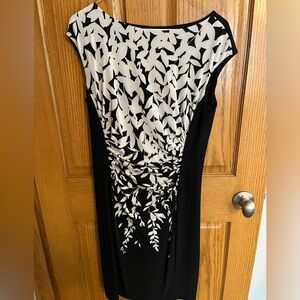 Lauren Black and white floral dress. Size 8